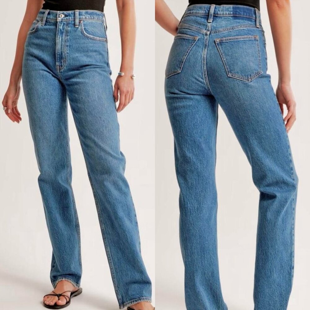 Abercrombie & Fitch The 90's Straight Ultra High Rise Jeans Size 25